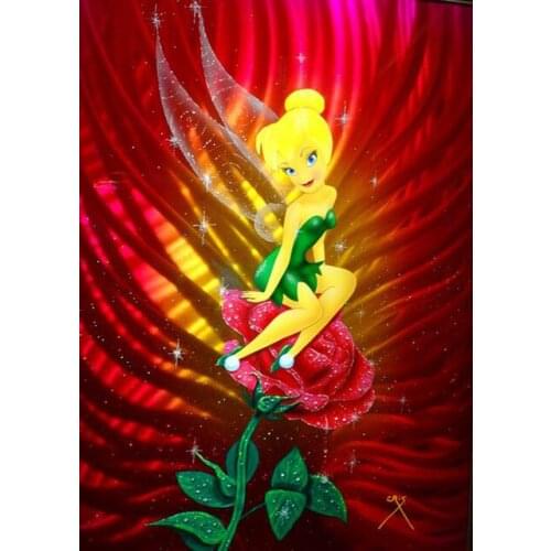 Disney Full Round Drill Embroide 5D Diamond Painting "Cartoon Princess Tink Bell" Diamond Embroidery Cross Stitch Home Decor