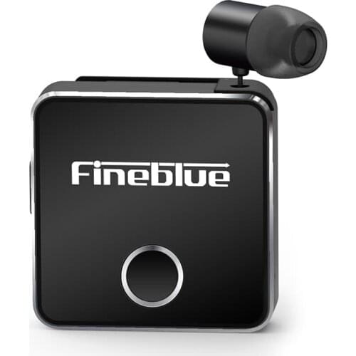 Fineblue F1 Wireless Headset Bluetooth-compatible Earphones Lotus With Mic Handsfree TWS Clip On Headset Noise Cancelling In-ear