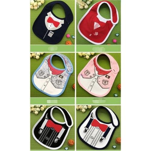 DHL 50pcs Lovely baby bib Toddler Infant burp burp cloths bibs cotton waterproof babador
