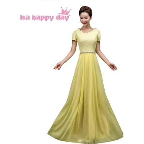 Long lace burgundy plus size chiffon beaded formal yellow gray floor length wine bridesmaid dresses for bridesmaids H3118