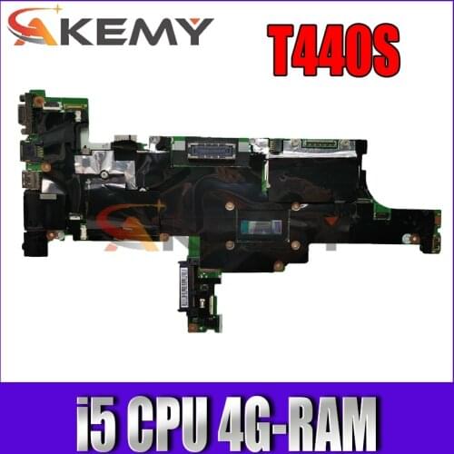 For Lenovo Thinkpad T440S Laptop Motherboard VILT0 NM-A052 Mainboard With Intel i5 CPU 4G-RAM 100% Test 04X3888 04X3903 04X3906