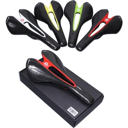 EC90 New MTB road / folding bicycle full carbon fiber package cushion / seat / carbon fiber + Leather seat saddle Bicycle