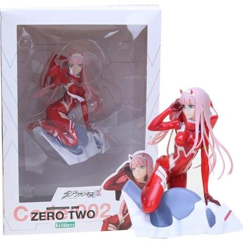 15cm Darling in the FRANXX Figure Toy Zero Two 02 red clothes girls Anime PVC Action Figures Model toys