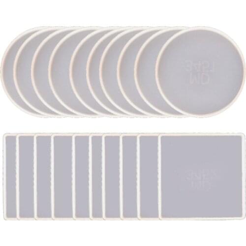 Tray Molds DIY Resin Coaster Molds Silicone Resin Tray Molds Epoxy Resin Casting Molds for DIY Casting Home Decoration