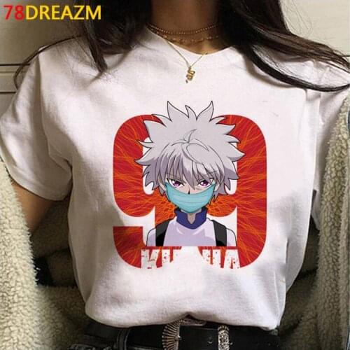 Hunter x Hunter Hisoka Killua t-shirt summer top male white t shirt 2021 aesthetic streetwear tshirt summer top white t shirt