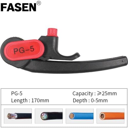 Cable stripping tool Ratchet Wheel Type Stripper Cable Knife PG-5 Cable Stripper For 25mm Comm/PVC/LV cable stripping knife