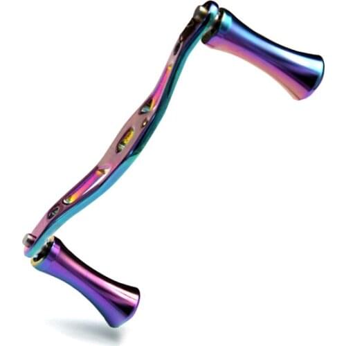 Kawa Rainbow Color Fishing Reel Handle Aluminum Alloy Knob Fishing Rocker suit for Abu and Daiwa Reel Hole size 8X5mm