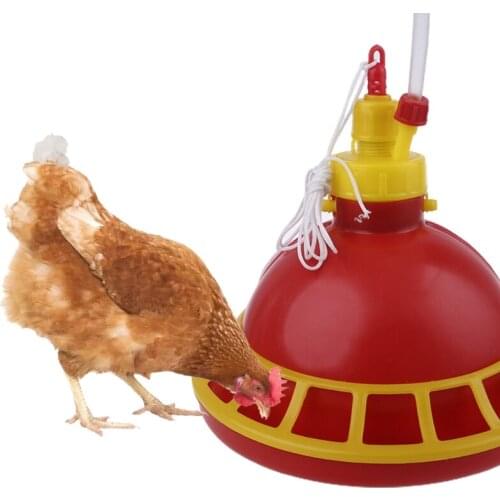 13MA Round Chicken Drinking Fountain Device Hanging Cup Waterer Bowl Pet Poultry Water Drinker Household Pet Feeding Utensils