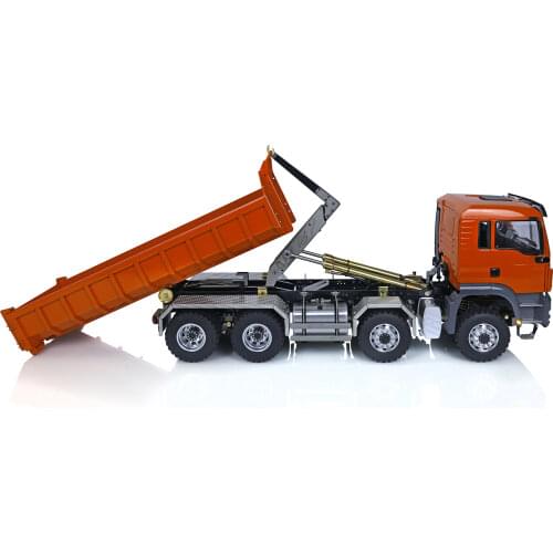 LESU 1/14 MAN TGS 8*8 Metal Hydraulic Dumper RC Truck Roll On/Off Tipper Model TH01997-SMT3