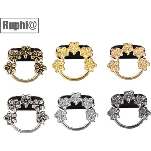 Magnetic eyeglasses holder metal blossom flower magnetc eyeglasses holder badge brooch fashion ornament jewelry 6pcs lot