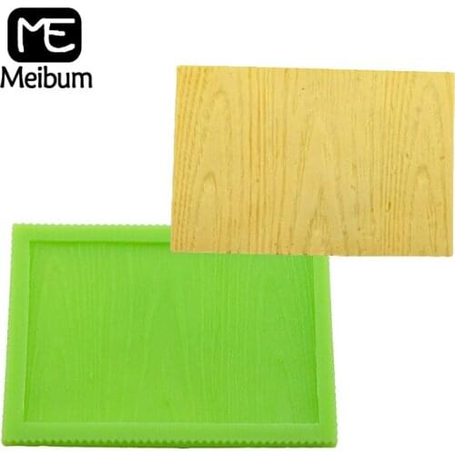 Meibum Wood Grain Cake Fondant Mold Silicone Molds Trunk Texture Pastry Baking Tools GumPaste Sugar Craft Decorating Mould