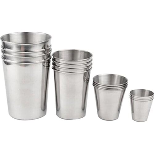 30ml/70ml/180ml/320ml Stainless Steel Metal Beer Cup Wine Cups Coffee Tumbler Tea Milk Mugs Home Portable Camping Travel Tools