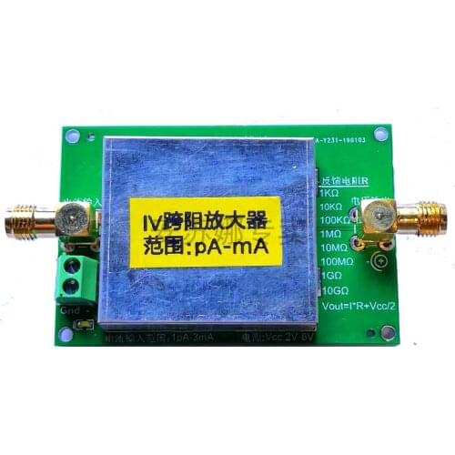 TIA Transimpedance Weak Current Measurement Module IV Conversion Preamplifier FA-mA Electrometer Level Silicon Detection