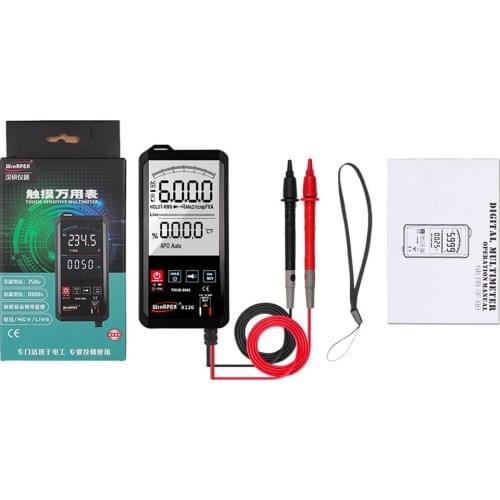 ET8138/8136 Touch Screen Multimeter Digital Automatic 6000 Count True-RMS Voltage Frequency Capacitance Diode NCV Tester