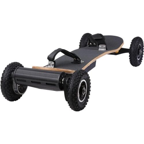 Newest model dual brushless motors off road e longboard rubber wheels belt drive all terrain electric skateboard for adults