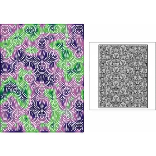 New Dotted Sector Fish Scales Background Plate 2021 Metal Cutting Dies for Scrapbooking and Card Making Embossing Craft No Stamp