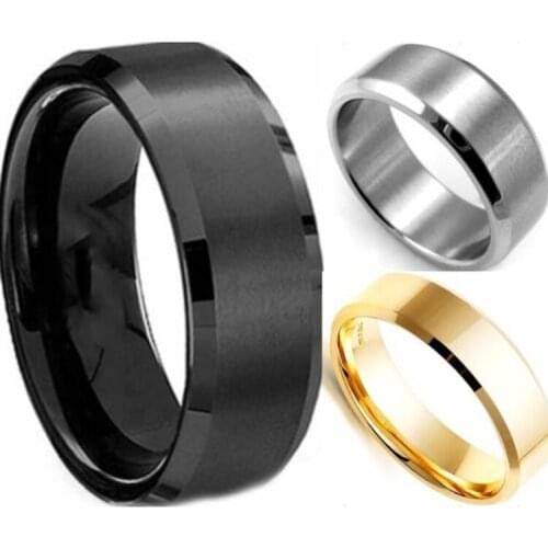 Charming High Quality 3 Colors Black Stainless Steel Male Ring Fashion Jewelry Accessories Drop Shipping