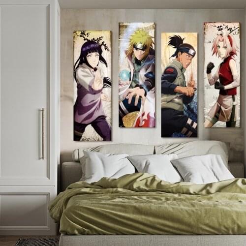 Japanese Naruto Anime Poster Hatake Kakashi Uchiha Itachi Wall Art Set Canvas Painting Mural Living Room Decoration Cudros