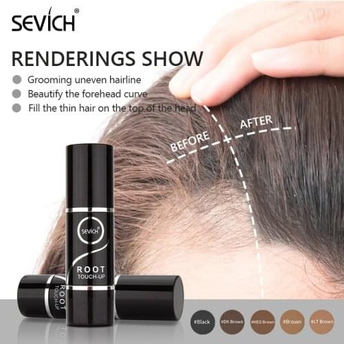Sevich 2.5g Edges Hair Root Cover Up Hair Shadow Stick Conceal Hairline Recession Hair Volume Plump Powder Hairline Filling Pen