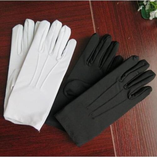 Spring and Summer mens thin Large white Etiquette gloves male plus size elastic gloves wholesale TB631