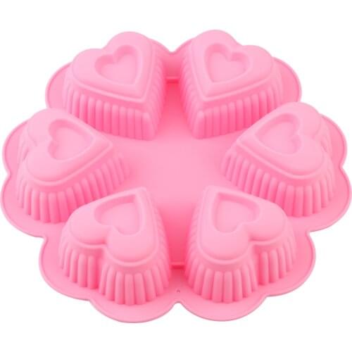 Silicone Cake Mold 3D Love Heart Shape Silicone Molds for Baking Sponge Chiffon Mousse Dessert Cake Molds Food Grade