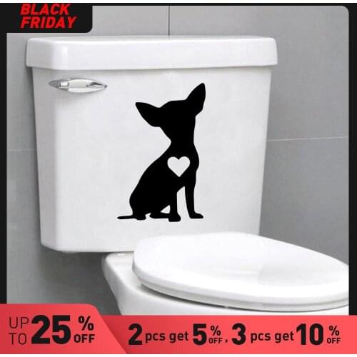 Modern Dog Wall Art Decal Wall Stickers Pvc Material Removable Toilet Sticker Wall Art Sticker Murals