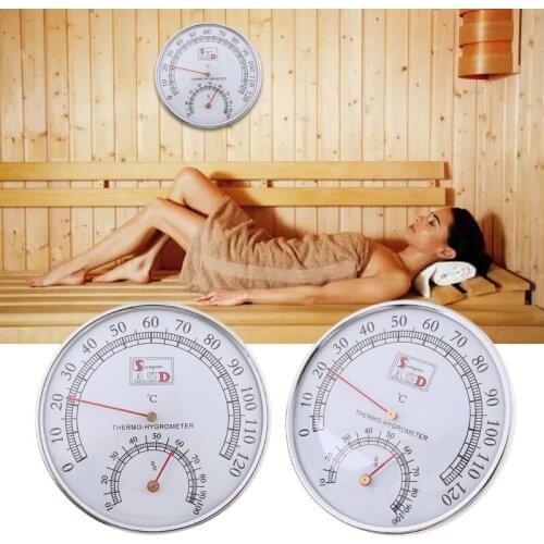 Sauna Thermometer metal Case Steam Sauna Room Thermometer Hygrometer Bath And Sauna Indoor Outdoor Used MAY-3