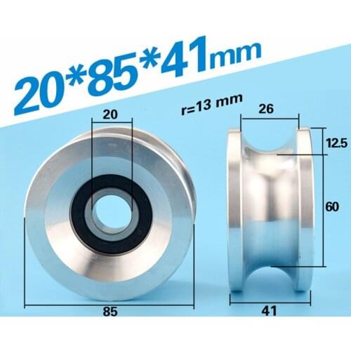 [U2084-40] 1PCS/LOT high loading injection moulding machine door U/V 6204RS bearing sliding roller 20*84*40mm 2084UU