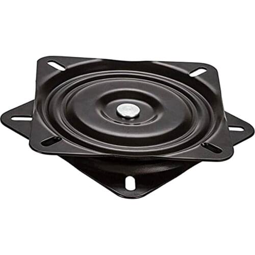 Universal 7 inch Heavy Duty Seat Swivel Base Replacement Bar Stool Swivel Plate, Black