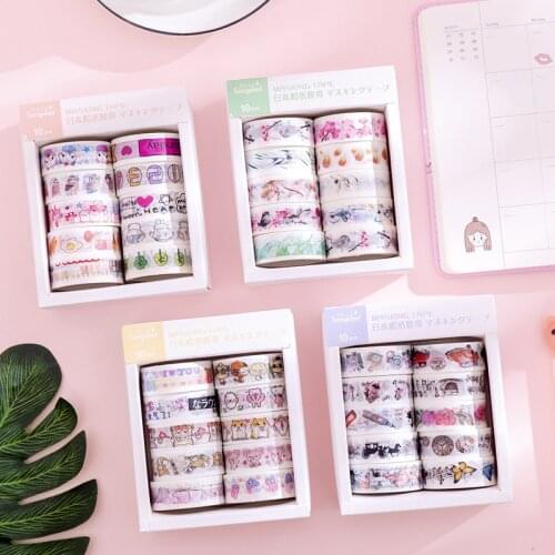 10 Pcs / Set washi tape Kawaii masking tape Creative washitape dog stationery vintage cinta adhesiva decorativa washi stickers