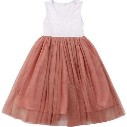 2019 Baby Girl Dresses Toddler Kids Clothes Summer Princess Lace Tutu Tulle Dress Pageant Party Wedding Outfit Children Clothing