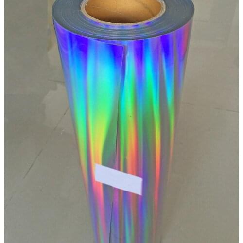 25cmx100cm(10x40") Beautiful Color Hologram PET laser Heat Transfer Vinyl Heat Press Machine Iron on HTV Mirror Film DIY T-shirt