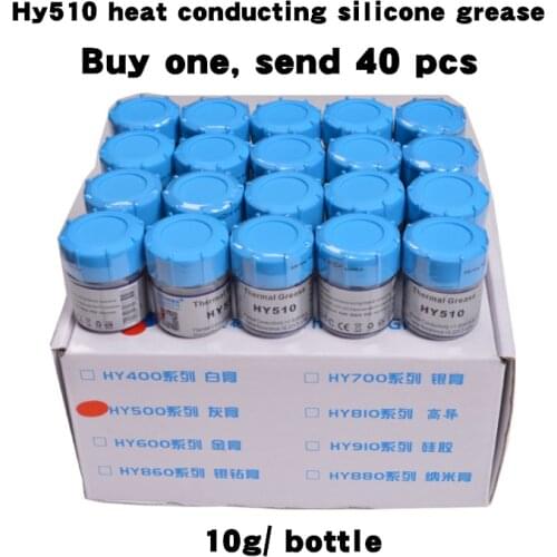 40PCS HY510 10g / PCS silicone heat conduction paste conductive grease radiator for CPU GPU chipset notebook computer