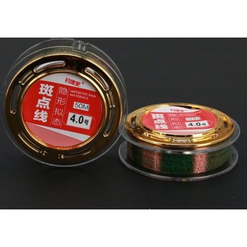 50m Invisible Fishing Line Spoted Nylon Fishing String Sinking Fly Fishing Line, 6 Size