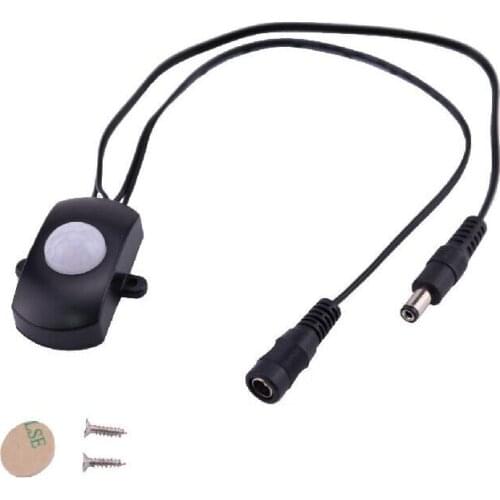5A PIR Sensor Switch Detector DC 5V-24V Automatic Control Time Adjustable for 12V LED Flex Strip Rope Tape Lighting Corridor CE