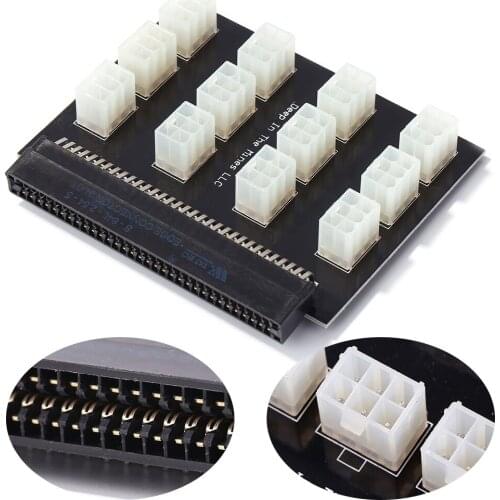 750W-1200W PSU Breakout Board 12 Ports PCIe 6 Pin for DPS-800GB 1200FB 1200QB UM Extender Card Dual PSU Adapter