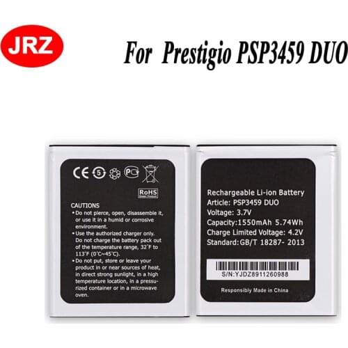 JRZ New PSP3459 DUO Phone Battery for Prestigio Wise OX3 Wize N3 PSP3459 DUO 1550mAh 3.7V Top Quality Replacement Batteries