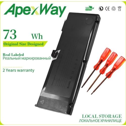Apexway A1321 Laptop Battery For Apple Macbook Pro 15" A1286 2009 2010 year Version 020-6380-A
