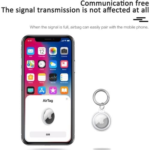 Top-Inmax For Keychain Locator Tracker Airtag case Cover with Translucent Silicone Waterproof Protection Accessory Is Accessible