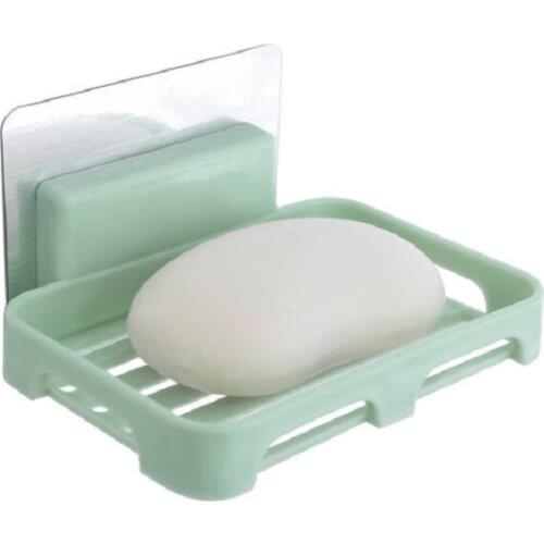 Soap Dishes Drain Wall Mounted Soap Sponge Holder Storage Rack Bathroom Organizer Soap Draining Holder Kitchen Hanging Soap Box