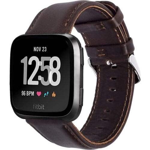 For Fitbit Versa 2 Bands Leather Band Replacement Strap for Fitbit Versa2/Versa1/Versa Lite/Versa SE Smart Watch Women Men belt