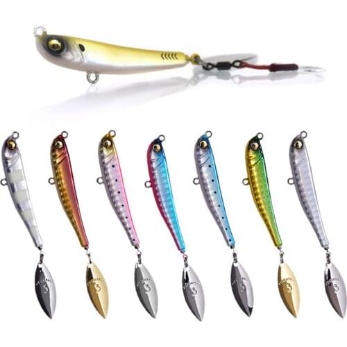 Fangbait Jigging Bait With Spinner Spoon Fishing Lures 62mm 30g Jigs Trout Winter Fishing Hard Baits Tackle Pesca Makippa 30G