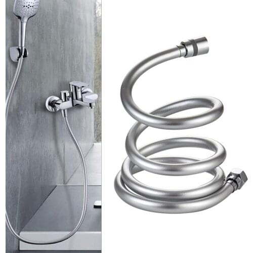 High Pressure Silver PVC Smooth Shower Hose For Bath Handheld Shower Head Flexible Shower Hose Dropshipping