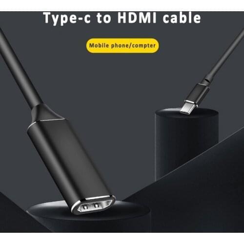 USB Type C To HDMI Cable Adapter 4K 30Hz Cable for MacBook Samsung Huawei Phones Tablets Laptop USB C HDMI-Adapter