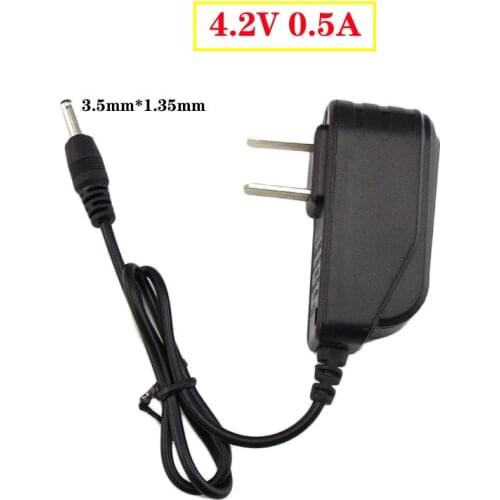 Power Adapter DC 4.2V 500ma 3.5mm*1.35mm Travel Charger For 18650 Rechargeable Battery Flashlight Flash Torch Charging US Plug