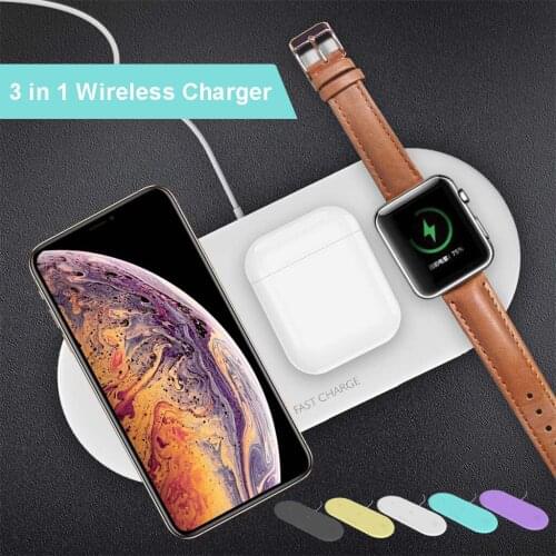 Wearable devices Airpower Wireless Charger Pad 3in1 Qi Wireless Charger Holder for Airpod 2 dropshipping