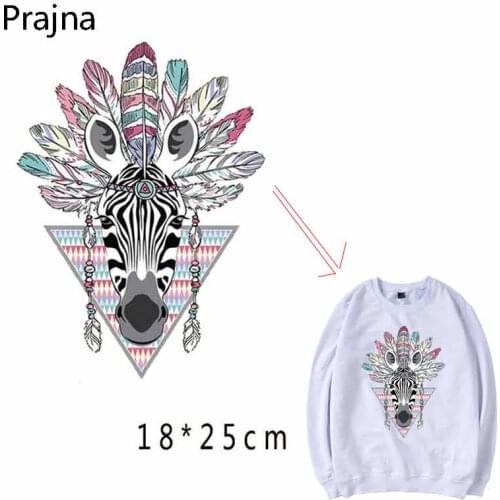 Prajna Biker Patches Zebra Sticker Thrasher Clothing Stickers On Clothes Iron Applique For Clothing Thermal Transfer Paper D