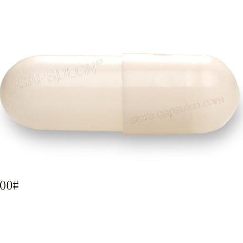 Size 00 Empty Joined Gelatin Capsules White Colored 5000 Pieces / Carton