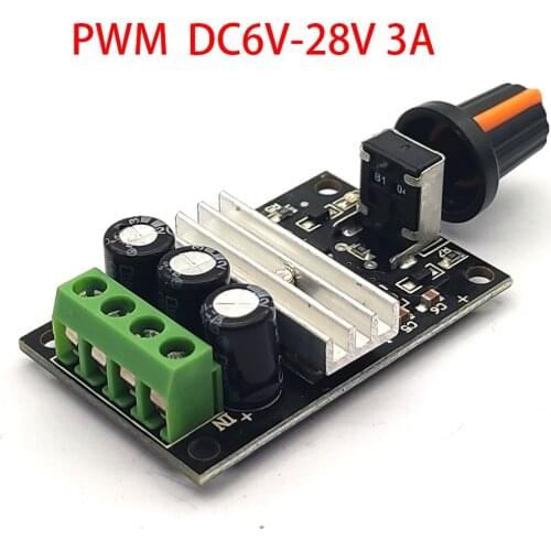PWM DC Motor Speed Controller 6V12V24V28V3A PWM Speed Control Switch DC Motor 3A