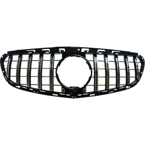 For GT GT-R Panamericana Style Front Hood Grill Upper Grille for Mercedes E Class W212 E200 E300 E400 2014 2015 2016 Accessories
